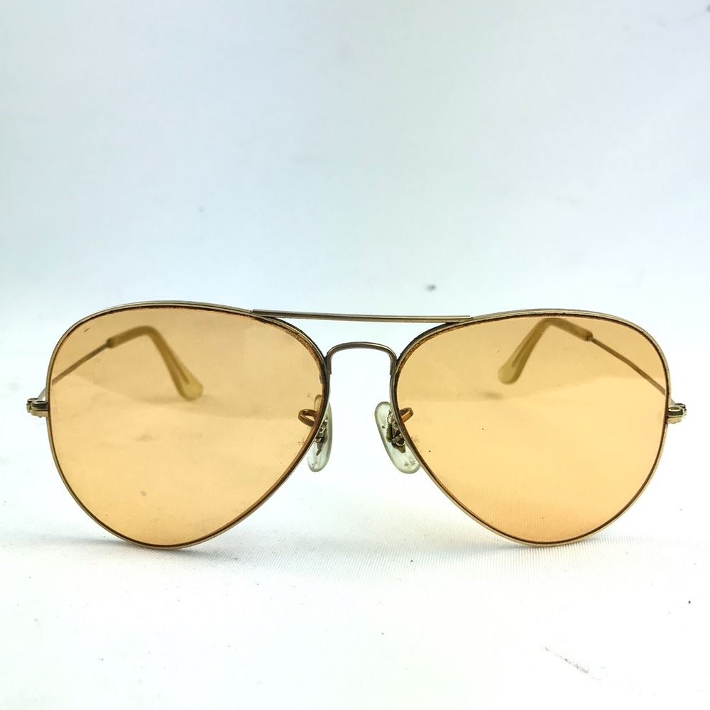 VTG Ray Ban Aviator Sunglasses Gold Retro Oversize - Picture 3 of 8